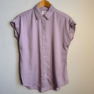 Tilley Women's Short Sleeve Collared Button Up Shirt Lavender Size Small Outdoor